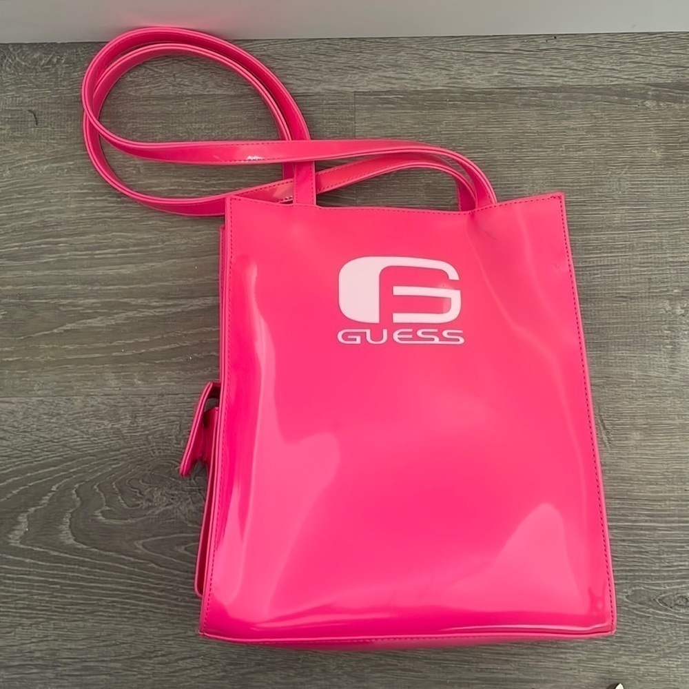 Neon Pink Guess Bag